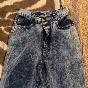 Vintage Cherokee High Rise Acid Wash Jeans - Blue